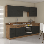Casa si Gradina - Mobilier - Dulapuri si sifoniere - Dulapuri - Dulap inferior de colt, gri mat/stejar lancelot, VEGA 90x90 DN 1F BB - Infinity.ro