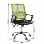 Casa si Gradina - Mobilier - Scaune si fotolii - Scaune - Scaun de birou, plasa verde/tesatura neagra, APOLO - Infinity.ro