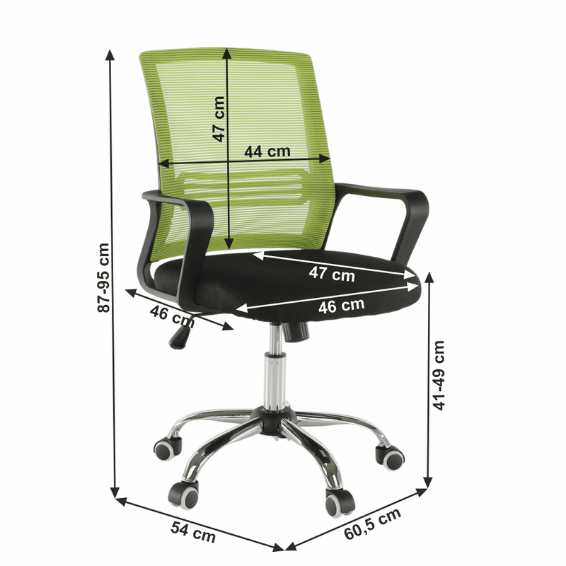 Casa si Gradina - Mobilier - Scaune si fotolii - Scaune - Scaun de birou, plasa verde/tesatura neagra, APOLO - Infinity.ro