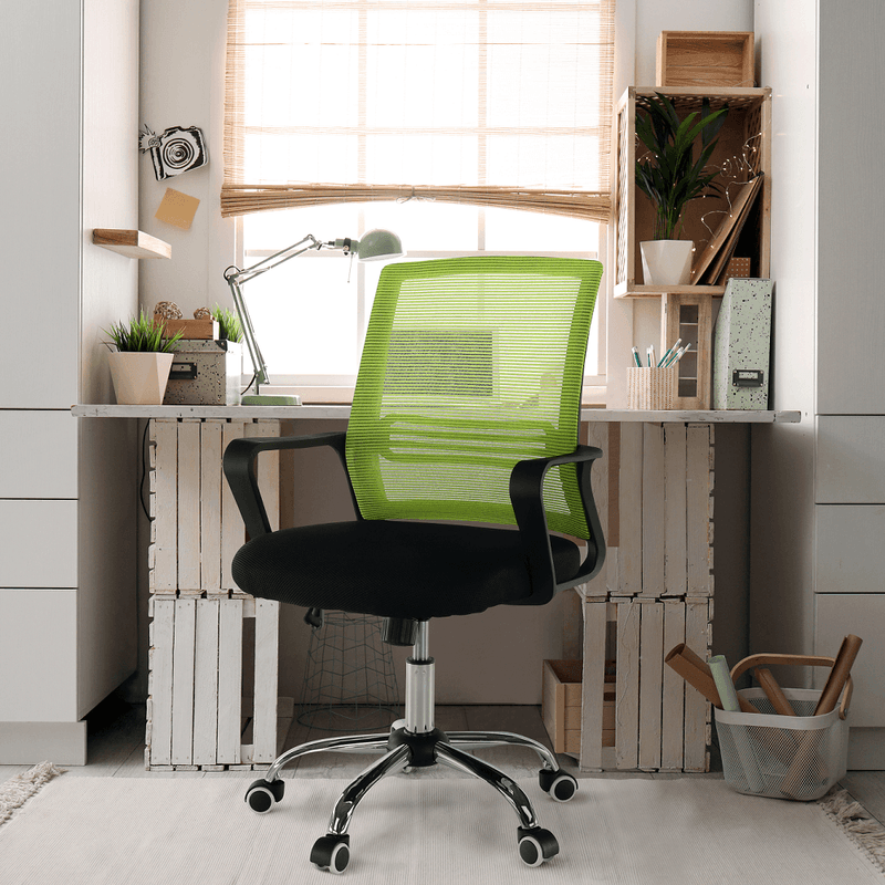 Casa si Gradina - Mobilier - Scaune si fotolii - Scaune - Scaun de birou, plasa verde/tesatura neagra, APOLO - Infinity.ro