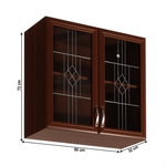 Casa si Gradina - Mobilier - Dulapuri si sifoniere - Dulapuri - Dulap superior G80S cu geam, nuc Milano, SICILIA - Infinity.ro