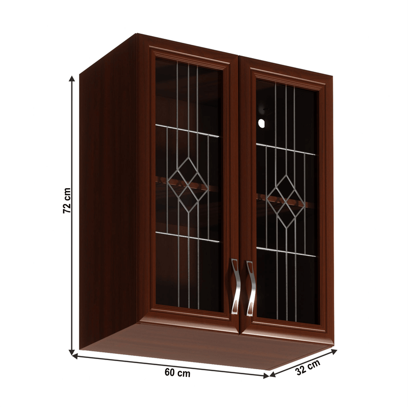 Casa si Gradina - Mobilier - Dulapuri si sifoniere - Dulapuri - Dulap superior G60S cu geam, nuc Milano, SICILIA - Infinity.ro