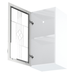 Casa si Gradina - Mobilier - Dulapuri si sifoniere - Dulapuri - Dulap superior G40S cu geam, model stanga, alb/pin Andersen, SICILIA - Infinity.ro
