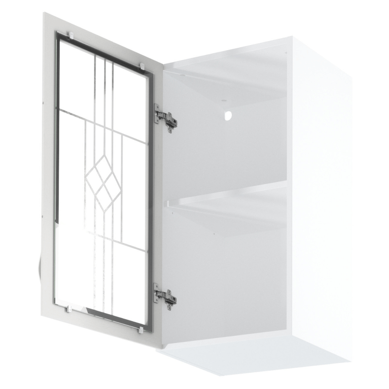Casa si Gradina - Mobilier - Dulapuri si sifoniere - Dulapuri - Dulap superior G40S cu geam, model stanga, alb/pin Andersen, SICILIA - Infinity.ro