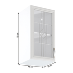 Casa si Gradina - Mobilier - Dulapuri si sifoniere - Dulapuri - Dulap superior G40S cu geam, model stanga, alb/pin Andersen, SICILIA - Infinity.ro