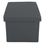 Casa si Gradina - Mobilier - Scaune si fotolii - Tabureti - Taburet pliabil, piele eco gri, TELA NEW - Infinity.ro