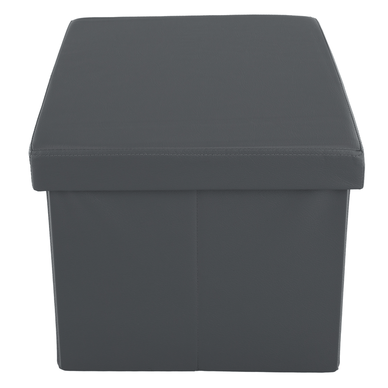 Casa si Gradina - Mobilier - Scaune si fotolii - Tabureti - Taburet pliabil, piele eco gri, TELA NEW - Infinity.ro