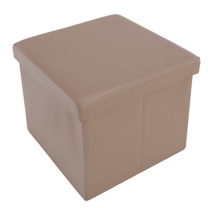 Casa si Gradina - Mobilier - Scaune si fotolii - Tabureti - Taburet pliabil,piele eco, maro deschis, TELA NEW - Infinity.ro