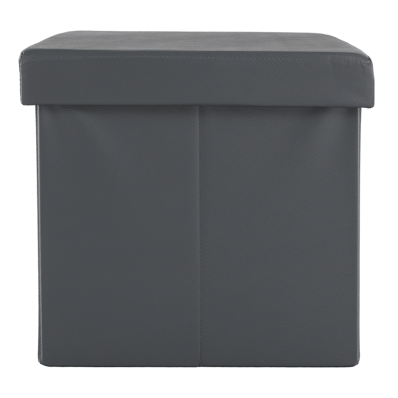 Casa si Gradina - Mobilier - Scaune si fotolii - Tabureti - Taburet pliabil, piele eco gri, TELA NEW - Infinity.ro