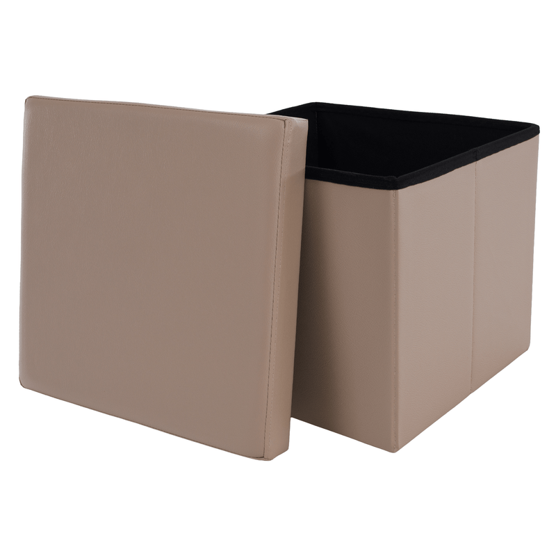 Casa si Gradina - Mobilier - Scaune si fotolii - Tabureti - Taburet pliabil,piele eco, maro deschis, TELA NEW - Infinity.ro