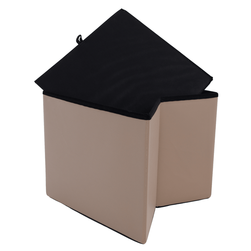 Casa si Gradina - Mobilier - Scaune si fotolii - Tabureti - Taburet pliabil,piele eco, maro deschis, TELA NEW - Infinity.ro