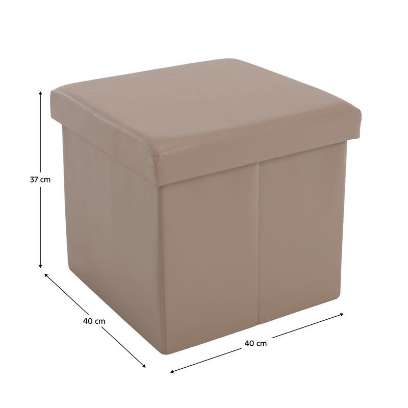 Casa si Gradina - Mobilier - Scaune si fotolii - Tabureti - Taburet pliabil,piele eco, maro deschis, TELA NEW - Infinity.ro