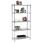 Casa si Gradina - Mobilier - Biblioteci si rafturi - Rafturi - Raft, 5-polite, crom, JUVEN - Infinity.ro