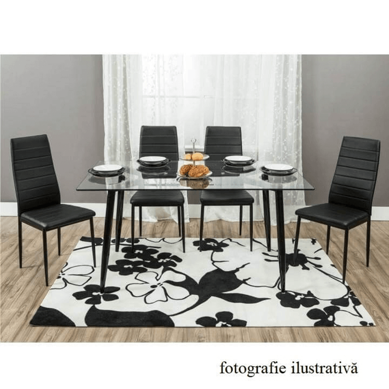 Casa si Gradina - Mobilier - Scaune si fotolii - Scaune - Scaun, piele eco gri deschis/metal gri, COLETA NOVA - Infinity.ro