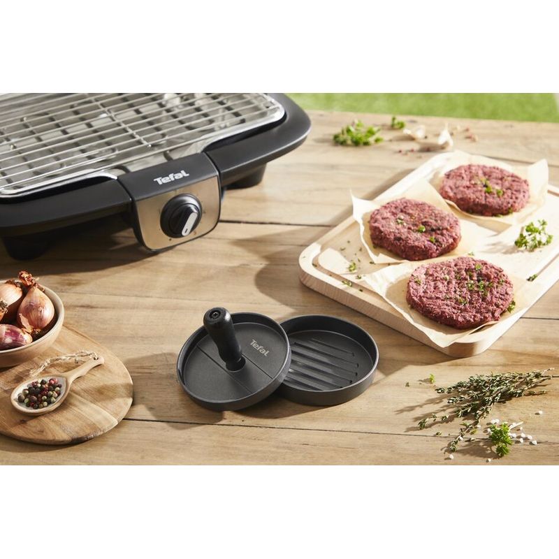 Casa si Gradina - Bucatarie si vesela - Ustensile bucatarie - Prese si storcatoare manuale - Presa pentru burgeri Tefal K1851134, 12 cm, acoperire antiaderenta, crestaturi pentru formare uniforma, compatibila cu - Infinity.ro