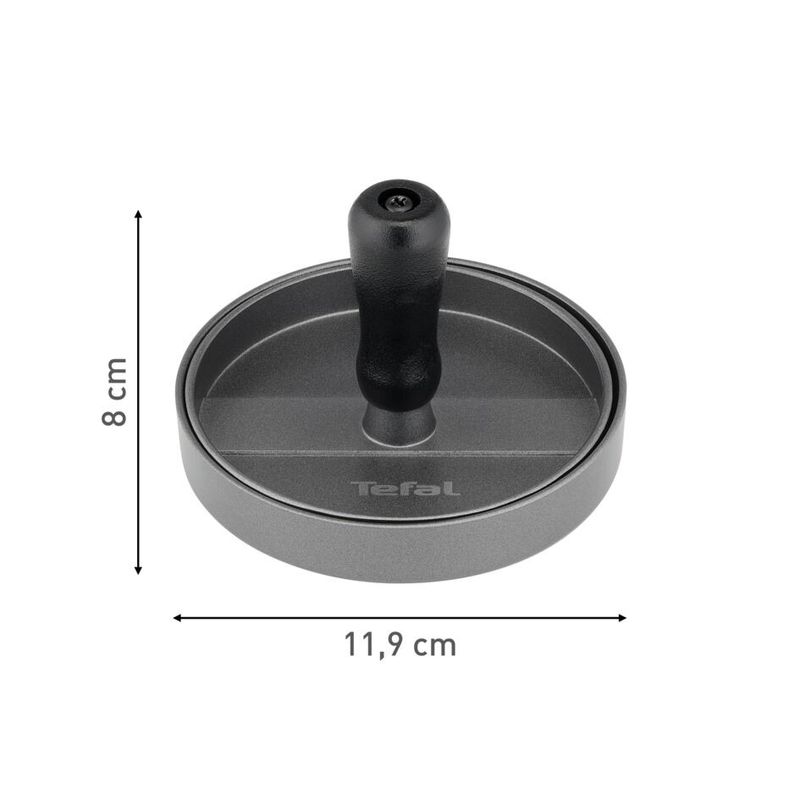 Casa si Gradina - Bucatarie si vesela - Ustensile bucatarie - Prese si storcatoare manuale - Presa pentru burgeri Tefal K1851134, 12 cm, acoperire antiaderenta, crestaturi pentru formare uniforma, compatibila cu - Infinity.ro