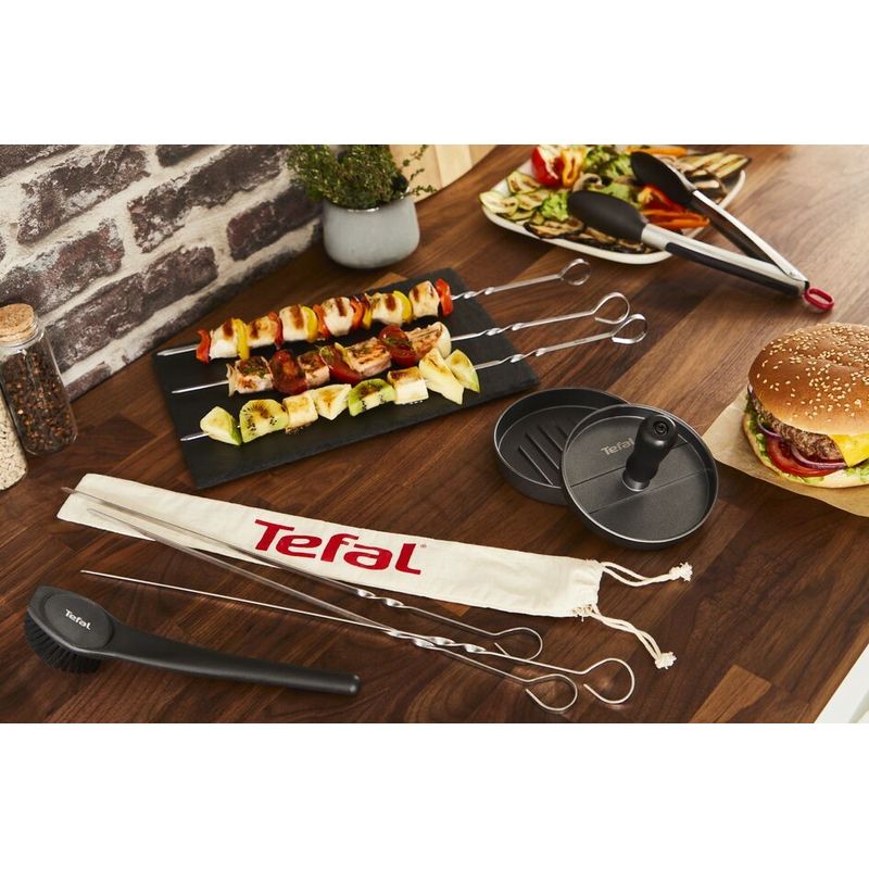 Casa si Gradina - Bucatarie si vesela - Ustensile bucatarie - Prese si storcatoare manuale - Presa pentru burgeri Tefal K1851134, 12 cm, acoperire antiaderenta, crestaturi pentru formare uniforma, compatibila cu - Infinity.ro