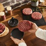 Casa si Gradina - Bucatarie si vesela - Ustensile bucatarie - Prese si storcatoare manuale - Presa pentru burgeri Tefal K1851134, 12 cm, acoperire antiaderenta, crestaturi pentru formare uniforma, compatibila cu - Infinity.ro