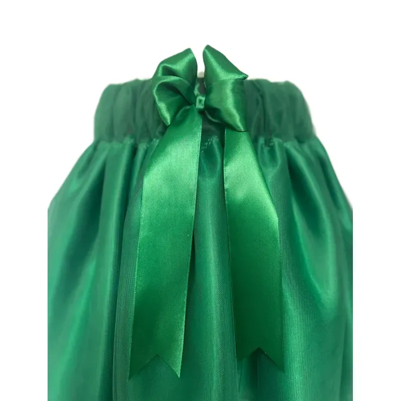 Fashion, accesorii si bijuterii - Copii - Imbracaminte copii - Fuste copii - Fusta tutu din tulle, verde, cu fundita, marime 122-128 - Infinity.ro