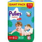 Jucarii, Copii si Bebe - Scutece si consumabile copii - Scutece si chilotei - Chilotei - Scutece Chilotel Pufies Fashion & Nature Giant Pack, marimea 6, 15+ kg, 56 bucati - Infinity.ro