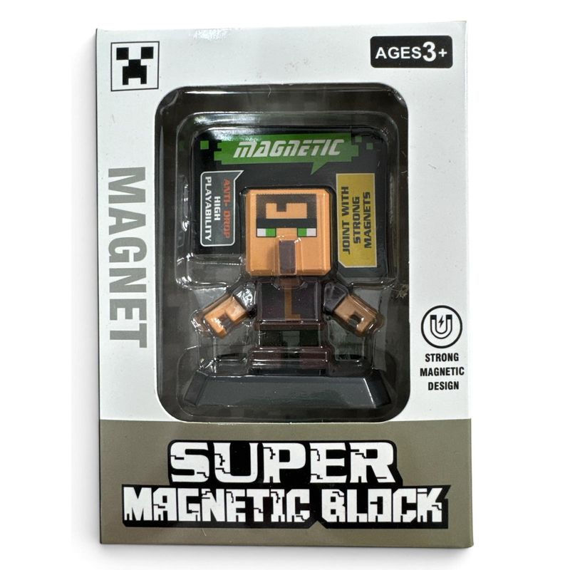 Jucarii, Copii si Bebe - Jucarii si jocuri - Figurine - Set 2 Figurine De Actiune Magnetice, Personaje Zombi, Design Cubic Pixelat, Jucarii Pentru Copii 3+ Ani - Infinity.ro