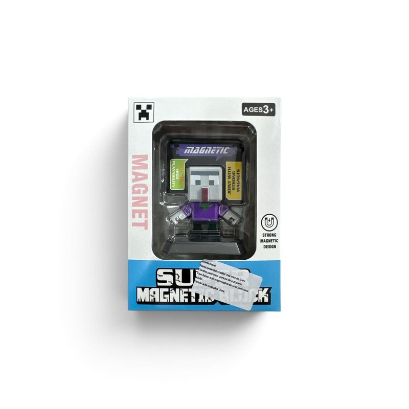 Jucarii, Copii si Bebe - Jucarii si jocuri - Figurine - Set 2 Figurine De Actiune Magnetice, Personaje Zombi, Design Cubic Pixelat, Jucarii Pentru Copii 3+ Ani - Infinity.ro