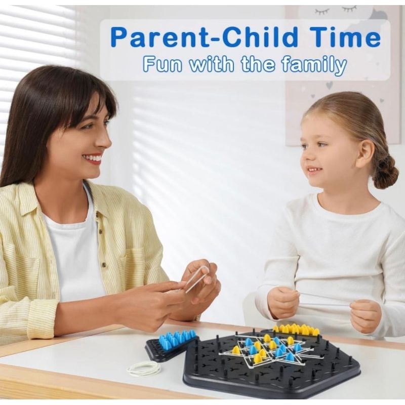 Jucarii, Copii si Bebe - Jucarii si jocuri - Jucarii & jocuri educative - Jucarii interactive - Joc Interactiv De Strategie Si Constructie Geometrica, Cu 84 Piese, 50 Benzi Elastice Si 4 Placi, Pentru Copii Si Adulti - Infinity.ro