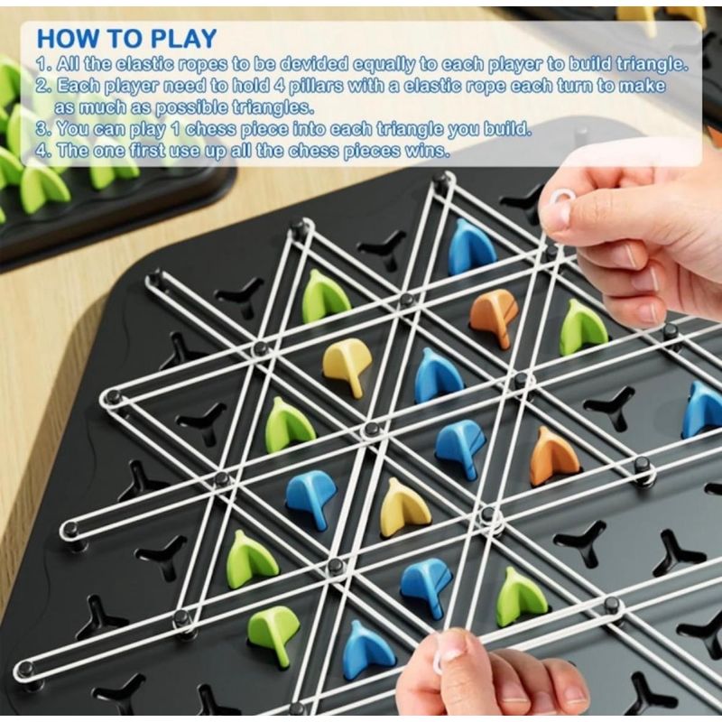 Jucarii, Copii si Bebe - Jucarii si jocuri - Jucarii & jocuri educative - Jucarii interactive - Joc Interactiv De Strategie Si Constructie Geometrica, Cu 84 Piese, 50 Benzi Elastice Si 4 Placi, Pentru Copii Si Adulti - Infinity.ro