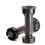 Casa si Gradina - Mobilier - Feronerie si accesorii mobila - Picior cilindric negru pentru mobilier 100 mm - Infinity.ro