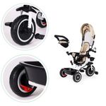 Jucarii, Copii si Bebe - Jucarii si jocuri - Jucarii de exterior - Triciclete - Tricicleta Ecotoys YM-BT-2, scaun rotativ, bej KID975549 - Infinity.ro