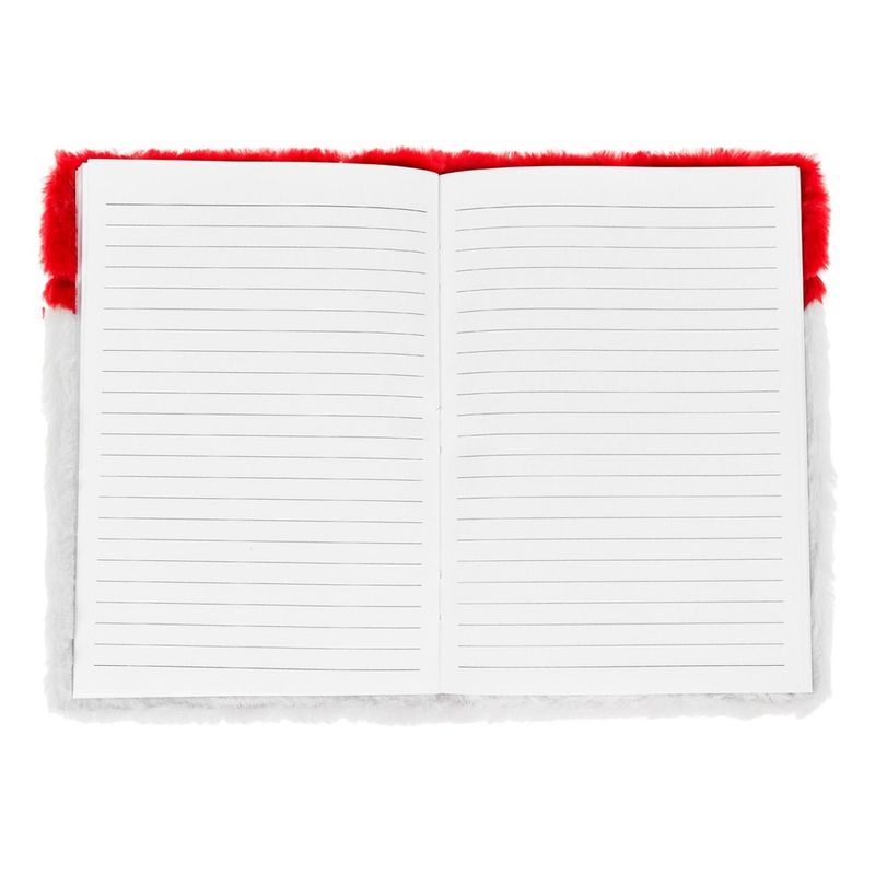 Carti si Birotica - Papetarie - Agende si calendare - Agende si carnete - Carnetel Notite A5 Capul lui Mos Craciun cu Coperta din Blanita - Infinity.ro