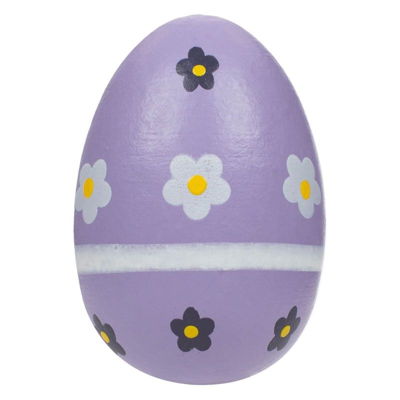 Casa si Gradina - Decoratiuni - Decoratiuni de sezon - Ou Decorativ de Paste din Lemn Colorat, 6 cm, Set 6 buc - Infinity.ro