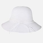 Fashion, accesorii si bijuterii - Femei - Accesorii femei - Caciuli si palarii femei - Palarie de paie alba cu inele decorative pentru femei - Infinity.ro