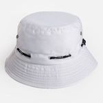 Fashion, accesorii si bijuterii - Femei - Accesorii femei - Caciuli si palarii femei - Palarie bucket alba pentru femei, marimea 57, din poliester si bumbac - Infinity.ro