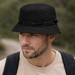 Fashion, accesorii si bijuterii - Barbati - Accesorii barbati - Caciuli si sepci barbati - Palarie Bucket Neagra pentru Barbati, Poliester, Marime 59 - Infinity.ro