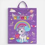 Market - Cadouri - Pungi cadou si accesorii - Punga de Cadou Unicorn Lila pentru Fete - Material Plastic - Infinity.ro