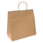 Market - Cadouri - Pungi cadou si accesorii - Punga pentru cadou din hartie kraft, Maro, 31x17x32 cm, cu manere - Infinity.ro