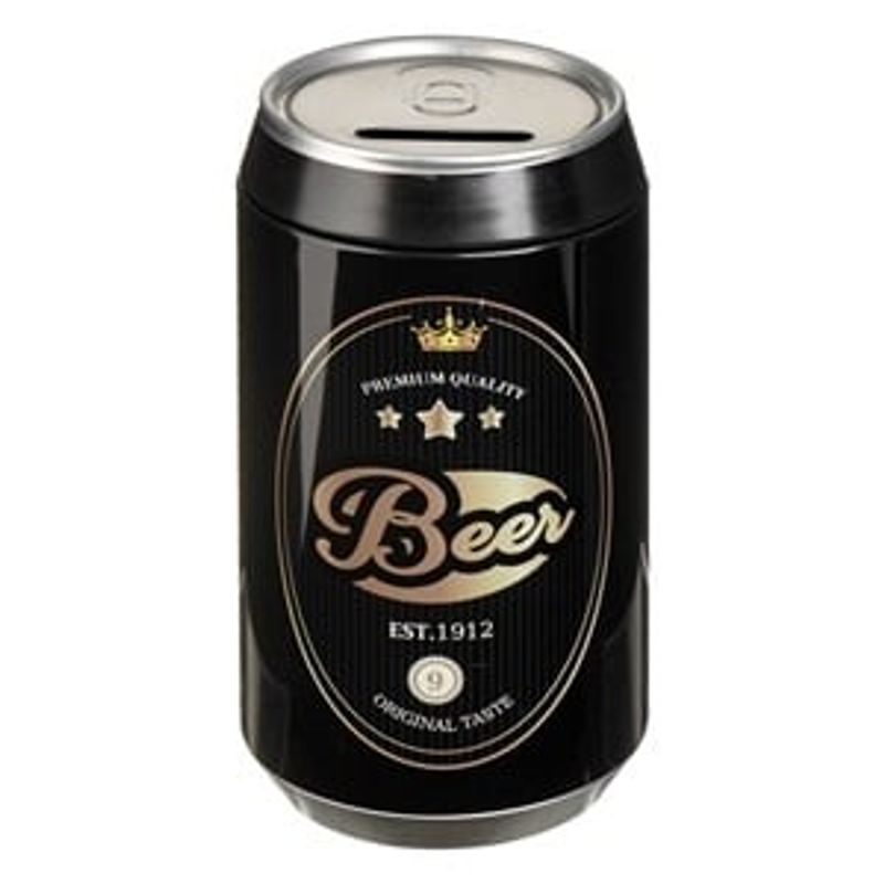 Carti si Birotica - Birotica - Accesorii de birou - Pusculite - Pusculita metalica neagra, forma cutie de bere, 8,5 x 16 cm - Infinity.ro