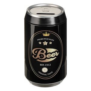 Pusculita metalica neagra, forma cutie de bere, 8,5 x 16 cm