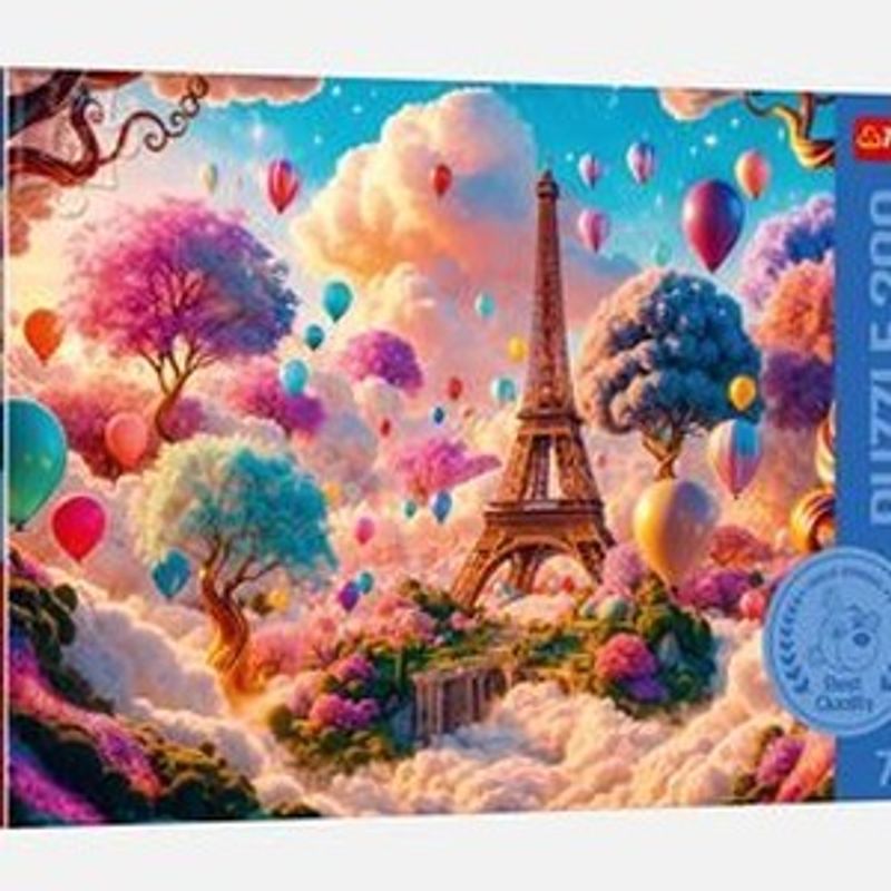 Jucarii, Copii si Bebe - Jucarii si jocuri - Jocuri si puzzle - Puzzle - Puzzle 200 Piese, Turnul Eiffel cu Baloane de Aer Cald, Multicolor, Carton - Infinity.ro