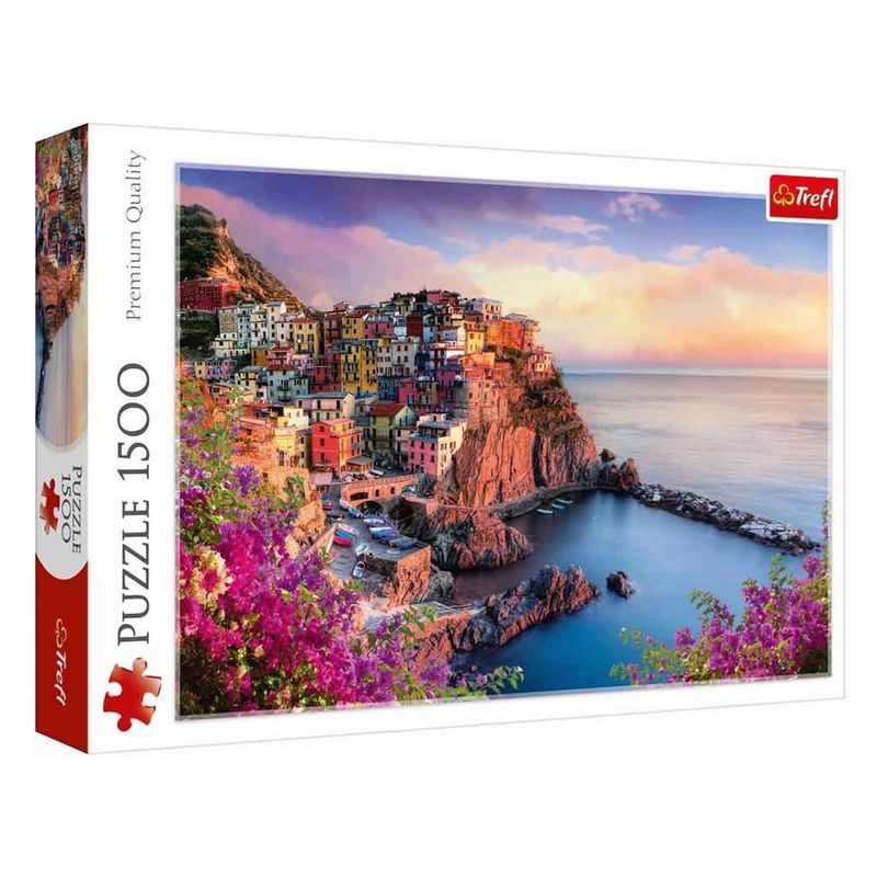 Jucarii, Copii si Bebe - Jucarii si jocuri - Jocuri si puzzle - Puzzle - Puzzle 1500 de piese, Satul Manarola din Cinque Terre, Multicolor - Infinity.ro