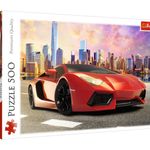 Jucarii, Copii si Bebe - Jucarii si jocuri - Jocuri si puzzle - Puzzle - Puzzle 500 piese, Masina sport rosie, pentru adulti - Infinity.ro