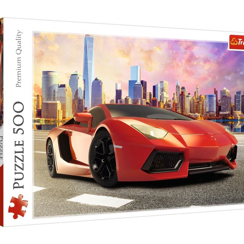 Jucarii, Copii si Bebe - Jucarii si jocuri - Jocuri si puzzle - Puzzle - Puzzle 500 piese, Masina sport rosie, pentru adulti - Infinity.ro