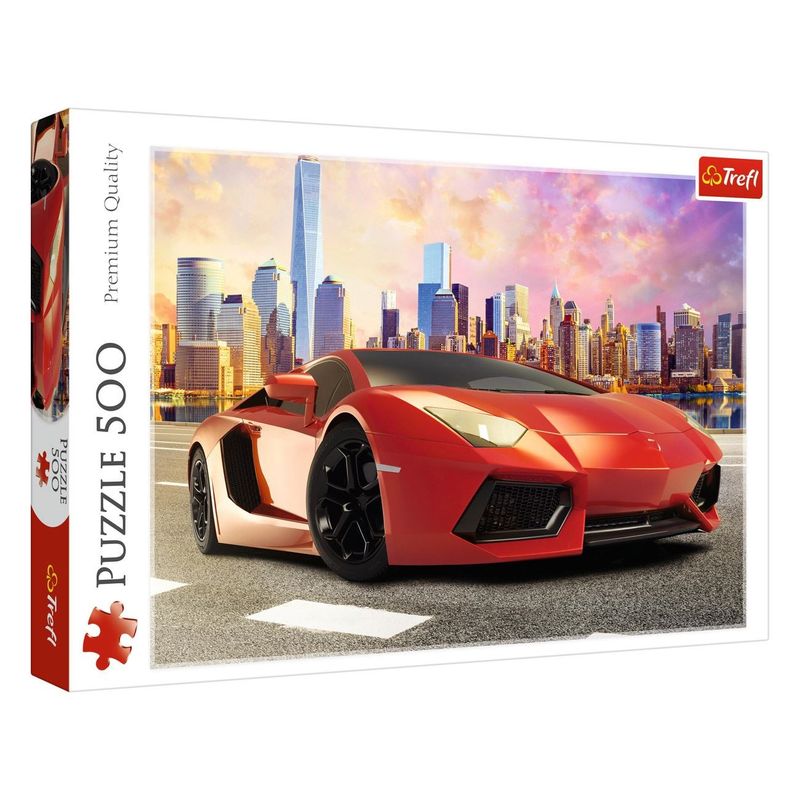 Jucarii, Copii si Bebe - Jucarii si jocuri - Jocuri si puzzle - Puzzle - Puzzle 500 piese, Masina sport rosie, pentru adulti - Infinity.ro