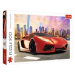 Jucarii, Copii si Bebe - Jucarii si jocuri - Jocuri si puzzle - Puzzle - Puzzle 500 piese, Masina sport rosie, pentru adulti - Infinity.ro