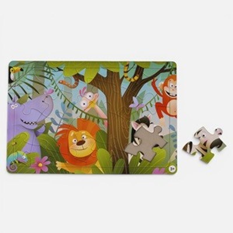 Jucarii, Copii si Bebe - Jucarii si jocuri - Jocuri si puzzle - Puzzle - Puzzle Animale din Jungla, 24 Piese, Multicolor - Infinity.ro