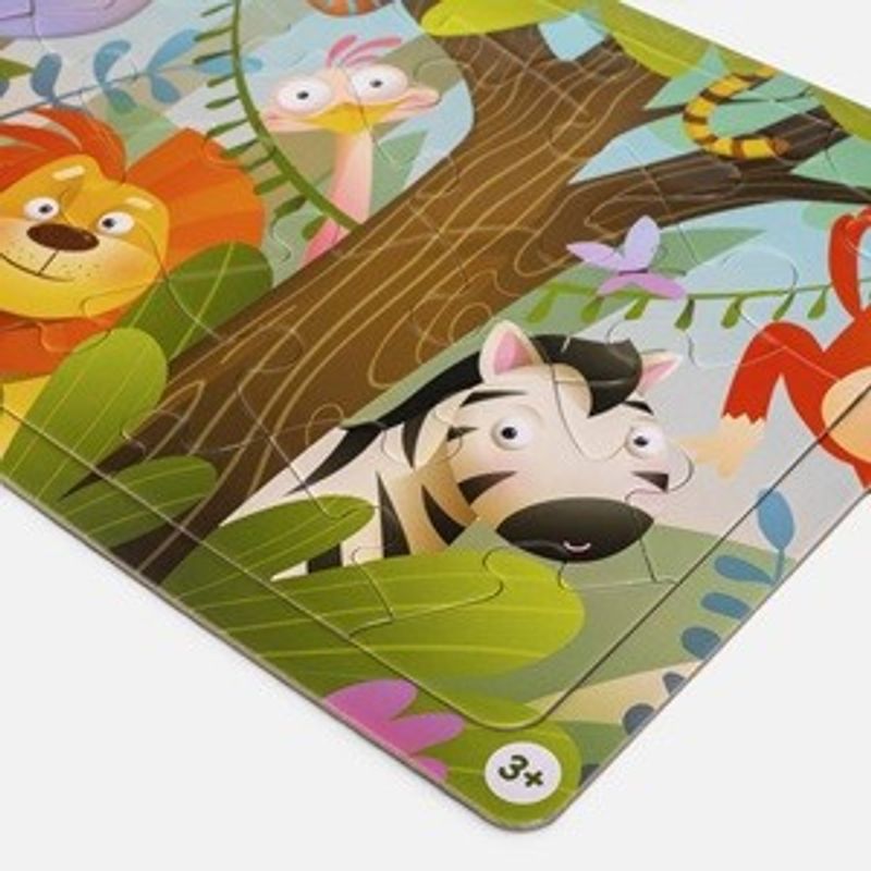 Jucarii, Copii si Bebe - Jucarii si jocuri - Jocuri si puzzle - Puzzle - Puzzle Animale din Jungla, 24 Piese, Multicolor - Infinity.ro