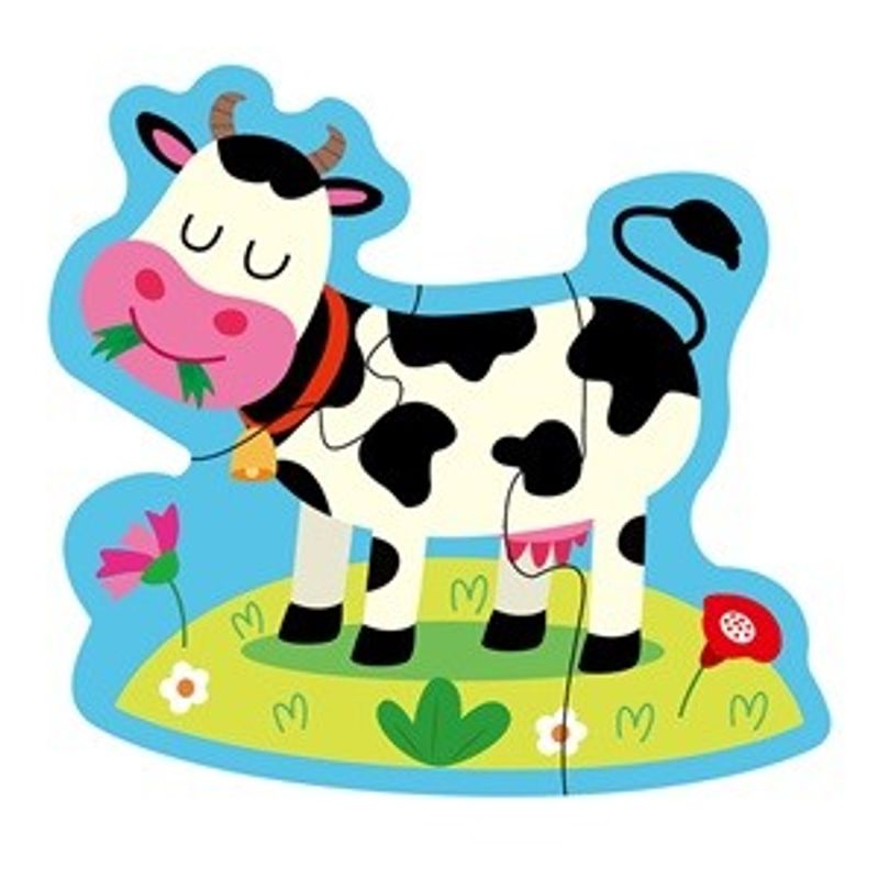 Jucarii, Copii si Bebe - Jucarii si jocuri - Jocuri si puzzle - Puzzle - Puzzle Bebe cu 4 Animale de la Ferma, 16 piese mari, Multicolor - Infinity.ro
