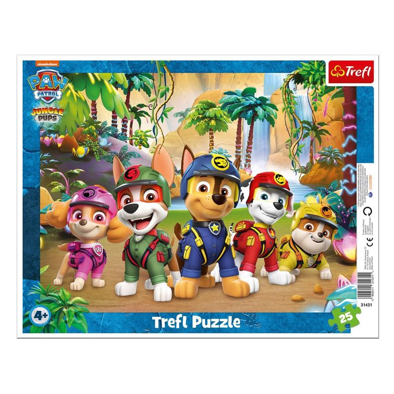 Jucarii, Copii si Bebe - Jucarii si jocuri - Jocuri si puzzle - Puzzle - Puzzle cu 25 de piese, Paw Patrol in Jungla, Multicolor, 4+ ani - Infinity.ro