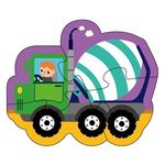 Jucarii, Copii si Bebe - Jucarii si jocuri - Jocuri si puzzle - Puzzle - Puzzle cu 4 Vehicule de Santier pentru Bebelusi, 16 piese, Multicolor - Infinity.ro